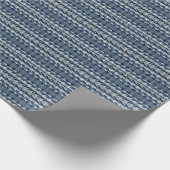 Navy Blue Abstrakt Pattern Geschenkpapier (Ecke)