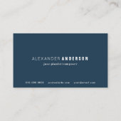 Navy Blue Abstrakt Pattern Pianist Business Card Visitenkarte (Rückseite)