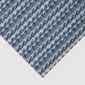 Navy Blue Abstrakt Pattern Seidenpapier (Ausschnitt)