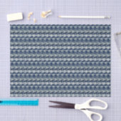 Navy Blue Abstrakt Pattern Seidenpapier (Handwerk)
