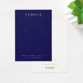 Navy Blue Add Your Logo Ooge Display Card (Schreibtisch)