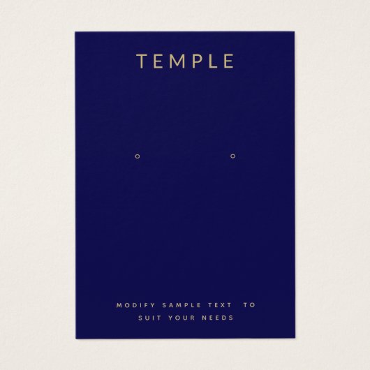 Navy Blue Add Your Logo Ooge Display Card (Vorderseite)