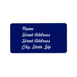 Navy Blue Address Sticker Adressaufkleber