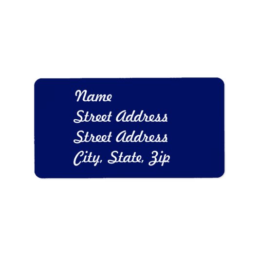 Navy Blue Address Sticker Adressaufkleber (Vorne)