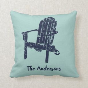 Navy Blue Adirondack Chair Personalisiert Kissen