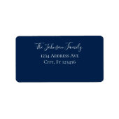 Navy Blue Adresse Adressaufkleber (Vorne)