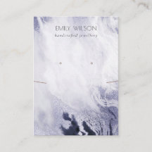 Navy Blue Agate Marble Necklace Earring Display