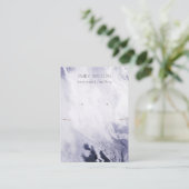 Navy Blue Agate Marble Necklace Earring Display Visitenkarte (Stehend Vorderseite)