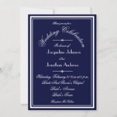 Navy Blue All in one Email Website UAWG Wedding Einladung (Vorderseite)