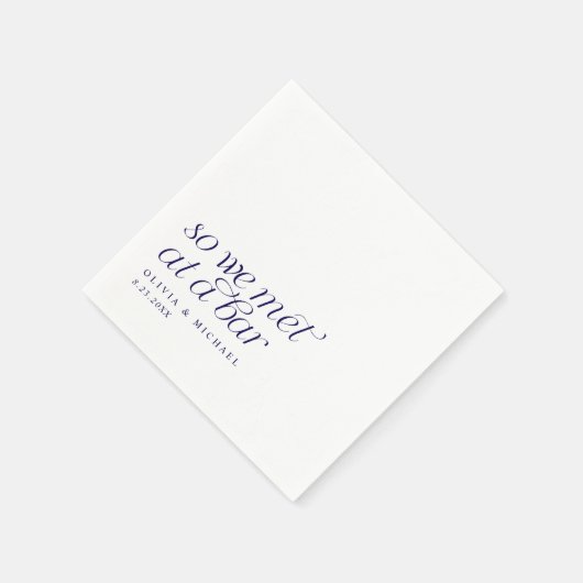 Navy Blue Also trafen wir uns bei einer Bar Modern Serviette (Ecke)