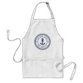 Navy Blue Anchor Custom Boat Name Schürze (Vorne)