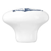 Navy Blue Anchor Keramikknauf (Seitenansicht)