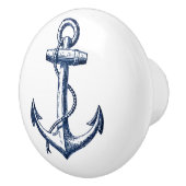 Navy Blue Anchor Keramikknauf (Rechts)