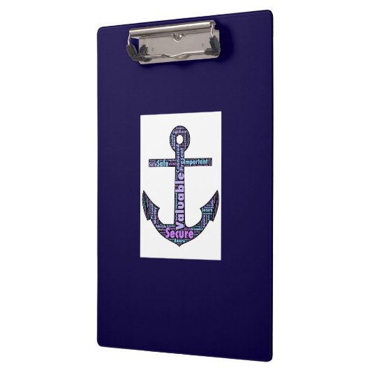 Navy Blue Anchor Klemmbrett (Links)