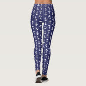 Navy Blue Anchor Leggings (Rückseite)