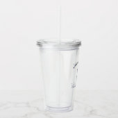 Navy Blue Anchor Nautical Coastal Babydusche Acryltrinkbecher (Rechts)