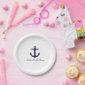 Navy Blue Anchor Nautical Elegante Party Teller (Party)