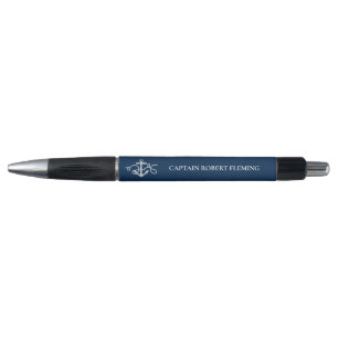 Navy Blue Anchor Nautical Personalisiert Kugelschreiber