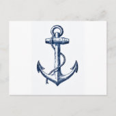 Navy Blue Anchor Postkarte (Vorderseite)