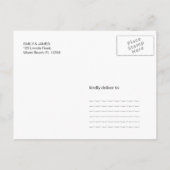 Navy Blue Anchor Save the Date am Meer Ankündigungspostkarte (Rückseite)