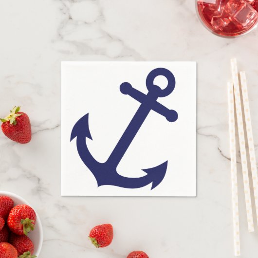 Navy Blue Anchor Serviette (Beispiel)