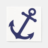 Navy Blue Anchor Serviette (Vorderseite)