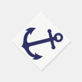 Navy Blue Anchor Serviette (Ecke)