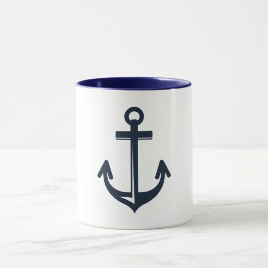 Navy Blue Anchor Tasse (Zentrum)