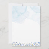 Navy Blue and Gold Balloon Baby Showdusche Einladung (Rückseite)