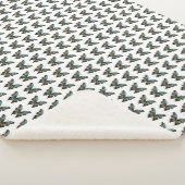 Navy Blue and Gold Butterfly Seamless Pattern Sherpadecke (3/4)