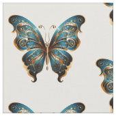 Navy Blue and Gold Butterfly Seamless Pattern Stoff (Nahaufnahme)