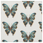 Navy Blue and Gold Butterfly Seamless Pattern Stoff (Muster)