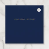 Navy Blue and Gold Christmas Tree | Holiday Gift Geschenkanhänger (Rückseite)