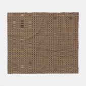 Navy Blue and Gold Diamond Pattern Fleecedecke (Vorderseite (Horizontal))