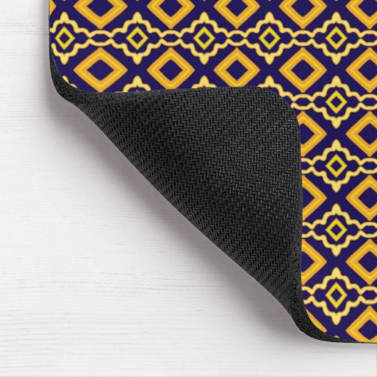 Navy Blue and Gold Diamond Pattern Mousepad (Ecke)