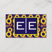 Navy Blue and Gold Engineering Gears Visitenkarte (Vorderseite)