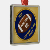 Navy Blue and Gold, Football Ornament Personalisie (Rechts)