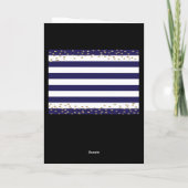 Navy Blue and Gold Glitter 70th Birthday Card Karte (Rückseite)
