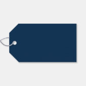 Navy Blue and Gold Graduation Cap Gastgeschenk Geschenkanhänger (Rückseite Horizontal)