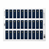 Navy Blue and Gold Graduation Return Address (Vorne)