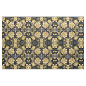 Navy Blue and Gold Modern Boho Seamless Pattern Fa Stoff (Fat Quarter (45,7 x 55,9 cm))