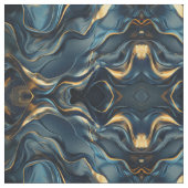 Navy Blue and Gold Modern Boho Seamless Pattern Stoff (Nahaufnahme)