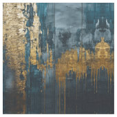 Navy Blue and Gold Modern Boho Seamless Pattern Stoff (Nahaufnahme)