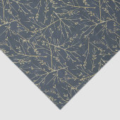 Navy Blue and Gold Muster Seidenpapier (Ausschnitt)