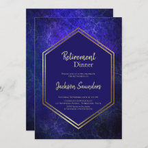 Navy Blue and Gold Retirement Dinner