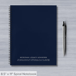 Navy Blue and Gray Business Spiral Notebook Notizblock