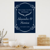 Navy Blue and Gray Modern Welcome Poster 1 of 3 (Küche)