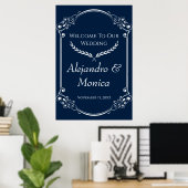 Navy Blue and Gray Modern Welcome Poster 1 of 3 (Heimbüro)