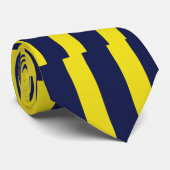 Navy Blue and Mais Strize Krawatte (Gerollt)