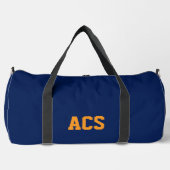 Navy Blue and Orange School Colors with Letters Duffle Bag (Vorderseite)